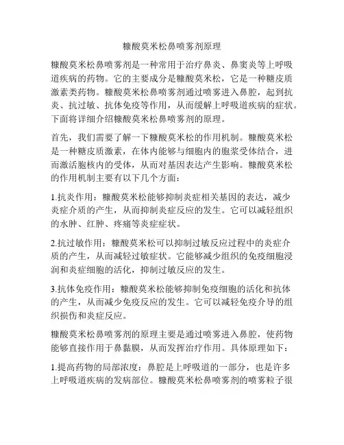 糠酸莫米松鼻喷雾剂原理