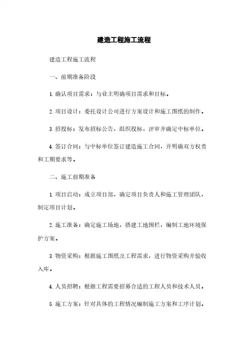 建筑工程施工流程