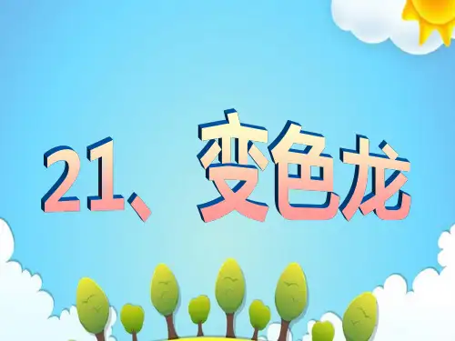 青岛版小学科学六年级上册变色龙课件(2)