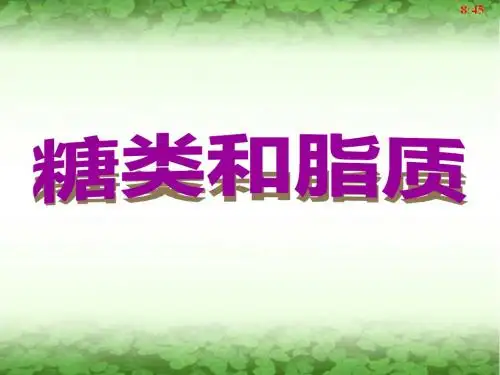 沪科科标板高中生物第一册2.2《生命中的有机化合物--糖类和脂质》优质课件(22张)(共22张PPT)