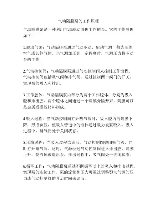 气动隔膜泵的工作原理