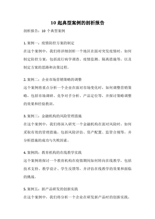 10起典型案例的剖析报告