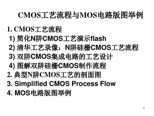 CMOS工艺流程版图剖面PPT课件