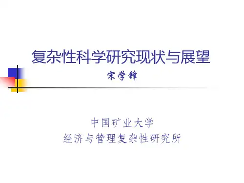 复杂性、复杂系统与复杂性科学(中科院系统所)