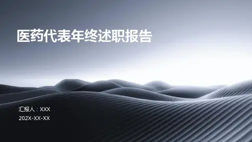 医药代表年终述职报告PPT