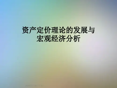 资产定价理论的发展与宏观经济分析