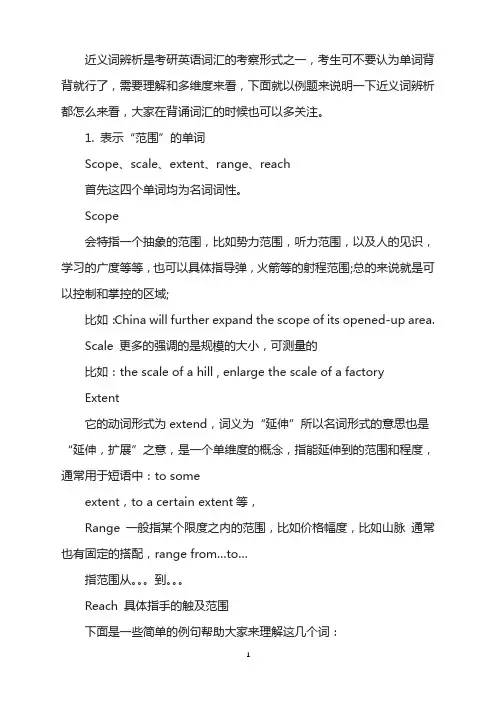 2022考研英语词汇：例题解说近义词辨析怎么考