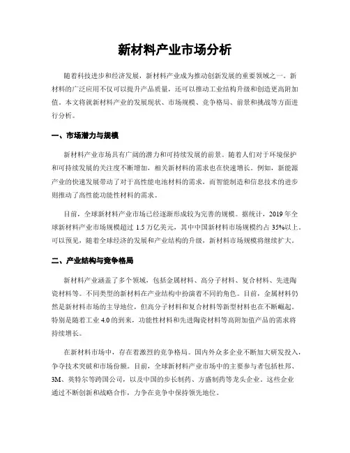 新材料产业市场分析