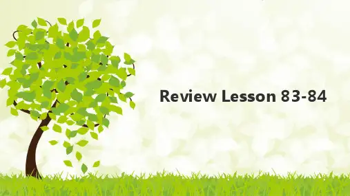 新概念英语1Lesson 85-86 (共39张PPT)