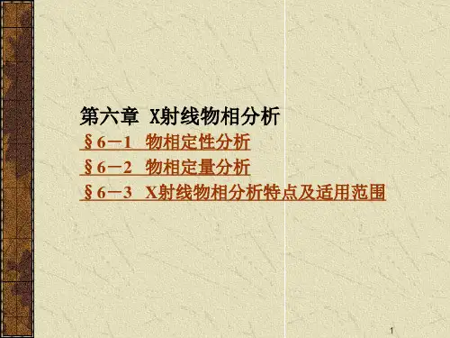 XRD物相分析概述