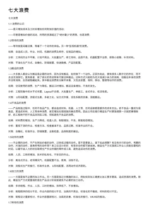 七大浪费——精选推荐