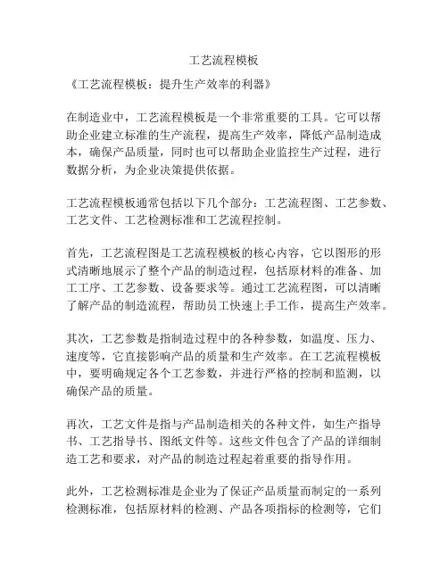 工艺流程模板