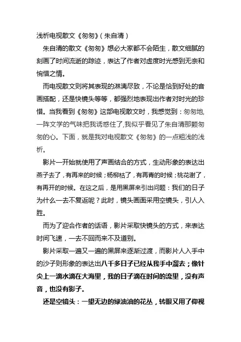 浅析电视散文》