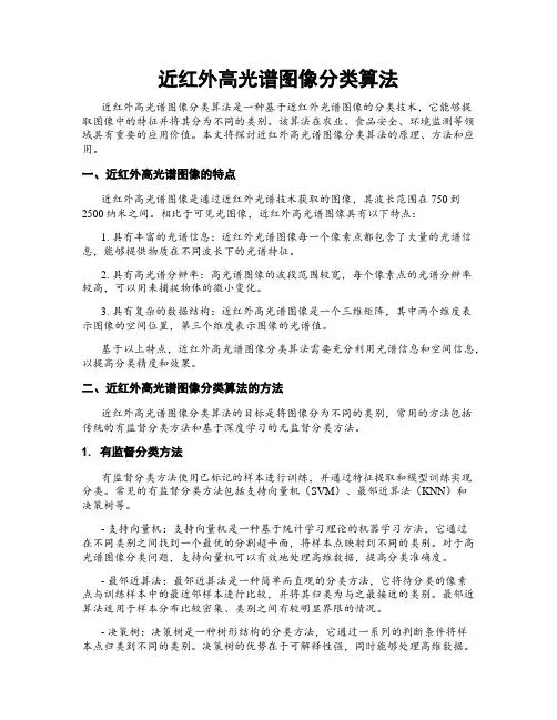 近红外高光谱图像分类算法