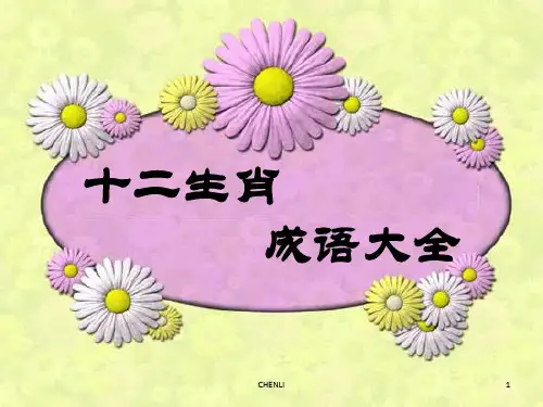 十二生肖成语大全PPT课件