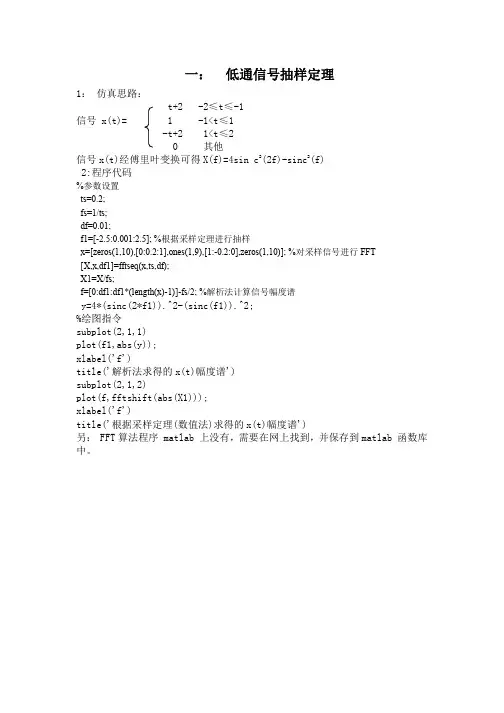 matlab通信原理实验