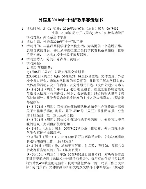 2010系十佳策划书