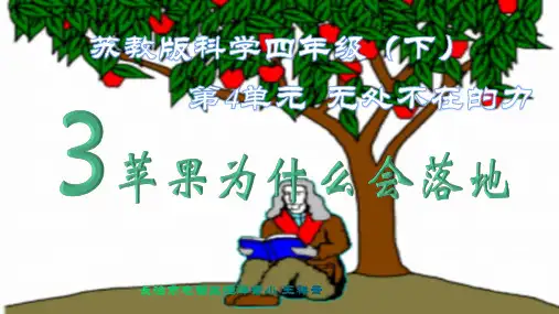 苏教版小学科学四年级下册《苹果为什么会落地》课件