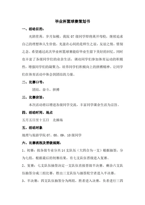 篮球赛规程