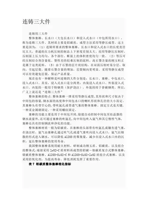 连铸三大件
