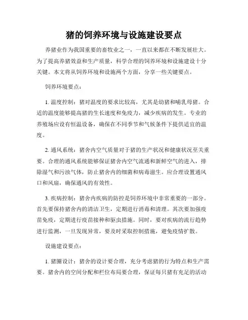 猪的饲养环境与设施建设要点