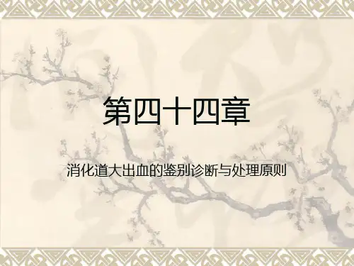 消化道大出血的鉴别诊断与处理原则方法PPT模板