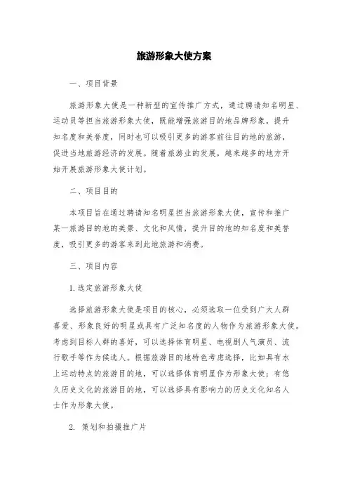 旅游形象大使方案