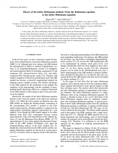 Theory of the lattice Boltzmann method From the Boltzmann equation to the lattice Boltzmann equation