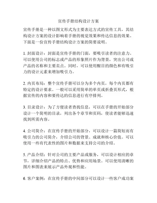 宣传手册结构设计方案