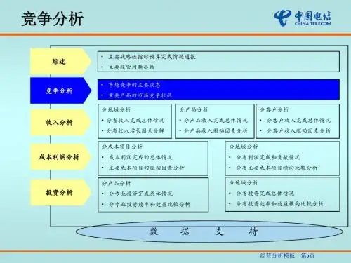 中国电信经营分析模板