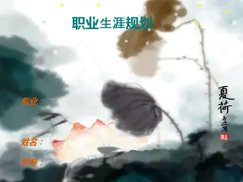 大学生职业生涯规划(经济类专业)PPT课件