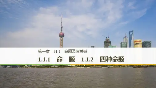 命题及常见的四种命题教学课件