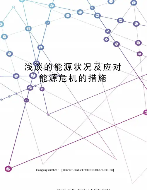 浅谈的能源状况及应对能源危机的措施
