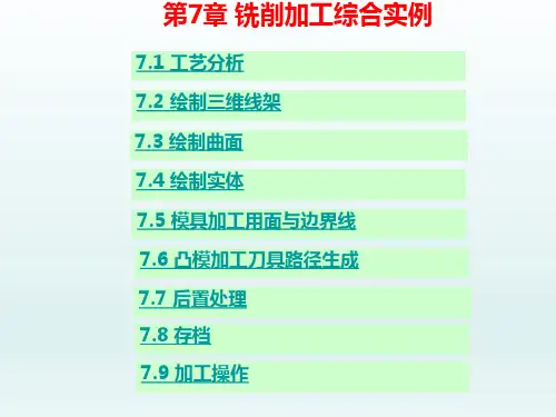 Mastercam X6应用与实例教程第7章 铣削加工综合实例