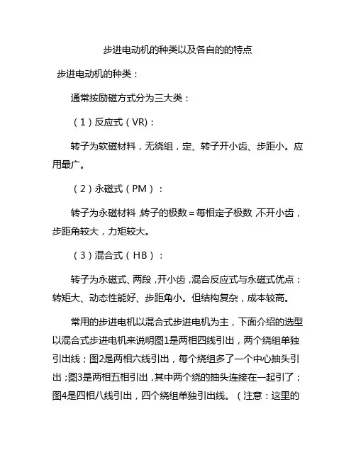 步进电动机的种类以及各自的的特点