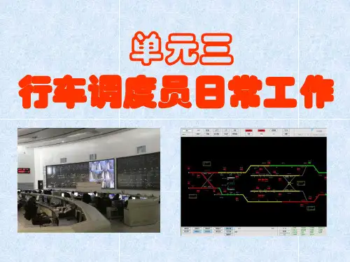 单元三  行车调度员日常工作