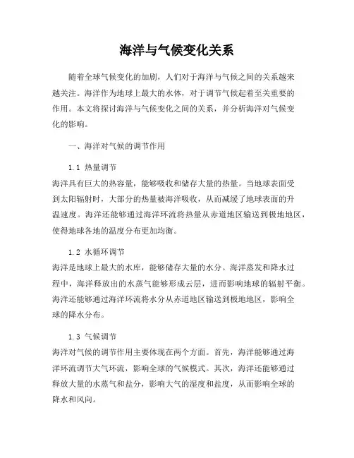 海洋与气候变化关系