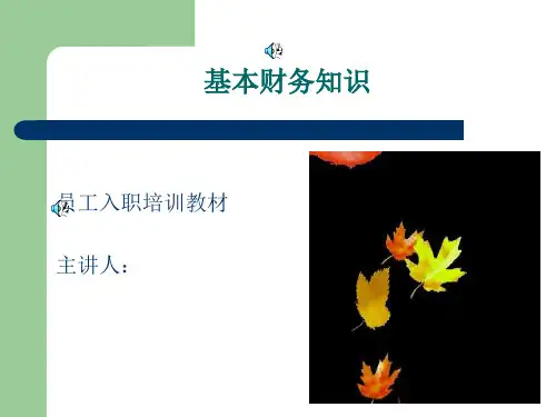财务知识培训大全概要