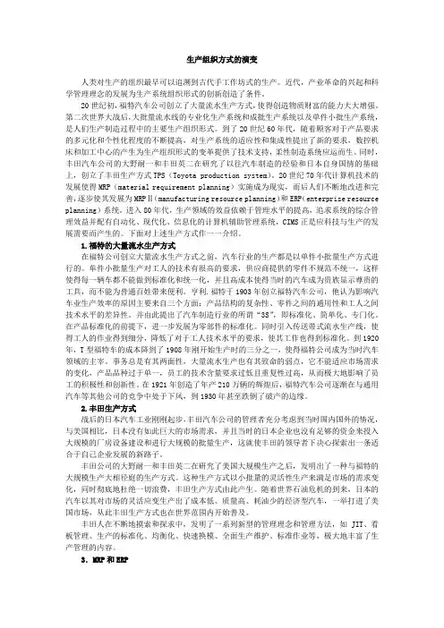 生产组织方式的演变