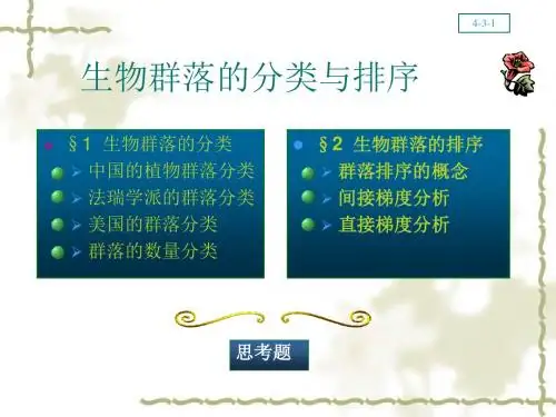群落生态学(三)
