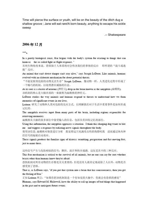Vrivma英语六级仔细阅读理解逐句翻译