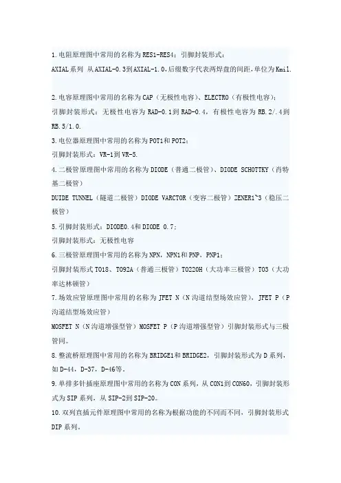 DXP元件封装大全