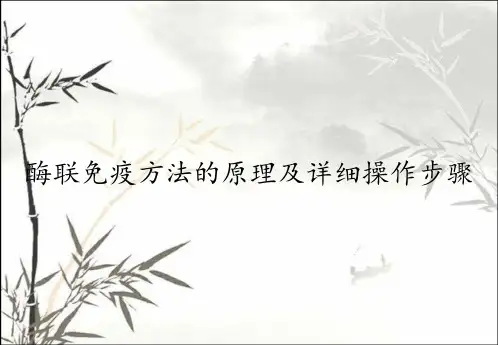 酶联免疫方法的原理及详细操作步骤