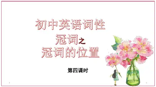 初中英语 中考语法专项 冠词 冠词的位置(共24张ppt)