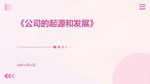公司的起源和发展