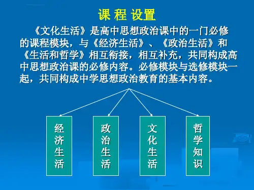 文化生活教材解读ppt课件