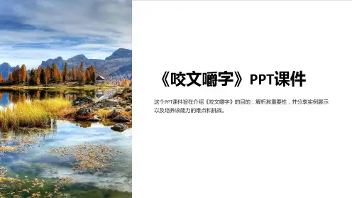 《咬文嚼字》课件