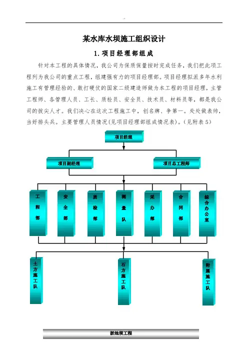 【建筑施工】某水库水坝施工组织设计
