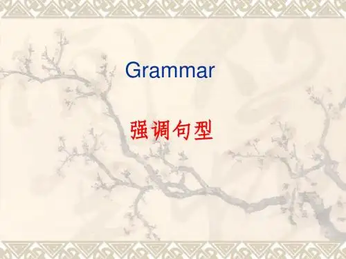 强调句型课件