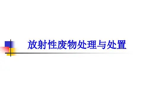 放射性废物的处理与处置》11高放处置